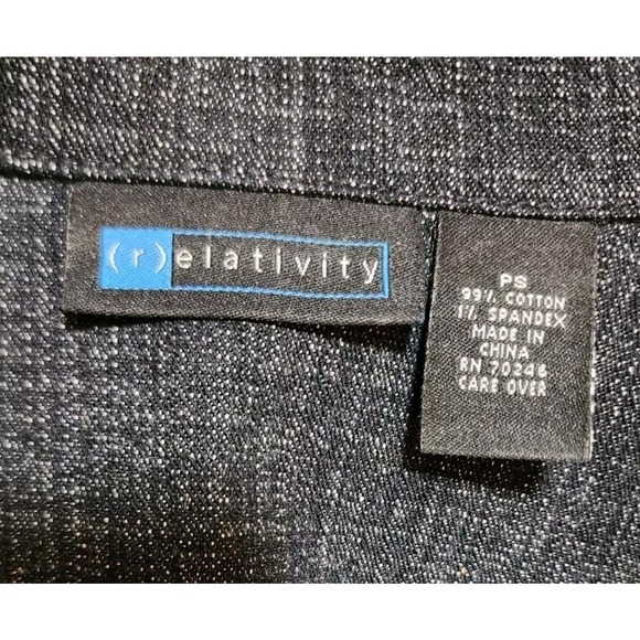 NWOT Relativity Jean Jacket Button Up Stretch Black Wash Women Size PS Fitted - Picture 5 of 5